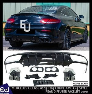 RMERCEDESCCLASSA205C205COUPEAMGC43STYLEREARDIFFUSERFACELIFT2019+