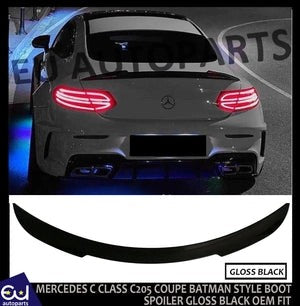 RMERCEDESCCLASSC205COUPEBATMANSTYLEBOOTSPOILERGLOSSBLACKOEMFIT
