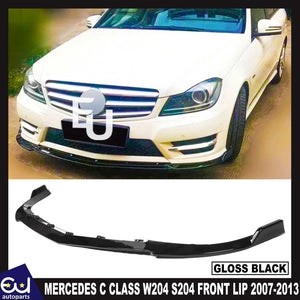RMERCEDESCCLASSW204S204FRONTBUMPERLIPSPOILERSPLITTERGLOSS07-13