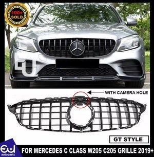 RMERCEDESCCLASSW205C205FRONTGRILLEGRILLGTSTYLECAMERAFACELIFT2019+