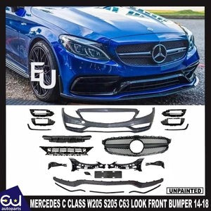 RMERCEDESCCLASSW205C205S205FACELIFTC63LOOKFRONTBUMPER2014-2018