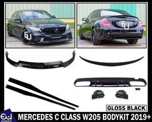 RMERCEDESCCLASSW205C63FRONTSPLITTERLIPDIFFUSERBODYKITBODYKIT2019+