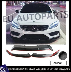 RMERCEDESCCLASSW205SPORTLOOKFRONTSPLITTERLIPCARBONLOOK2019+