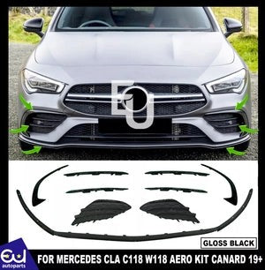 RMERCEDESCLAC118W118CLA45AMGFRONTBUMPERSPLITTERLIPAEROKITCANARD