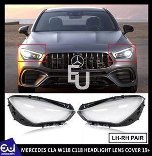 RMERCEDESCLAW118C118LEFTRIGHTSIDEPAIRHEADLIGHTLENSHEADLAMPCOVER