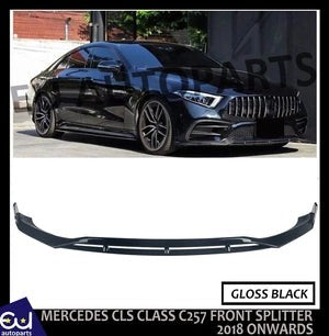 RMERCEDESCLSCLASSC257FRONTSPLITTERLIPGLOSSBLACK2018+
