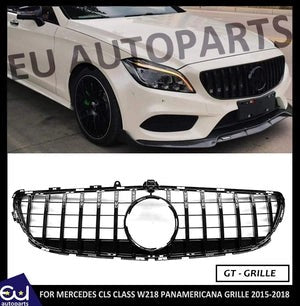 RMERCEDESCLSCLASSW218C218FRONTGTPANAMERICANAGRILLEGLOSSBLACK15-18