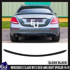 RMercedesEClass'E63SAMGStyle'W213GlossBlackBootLipSpoiler2016-20