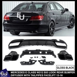 RMERCEDESECLASS4DRW212REARBUMPERDIFFUSERSALOONE63LOOK2013-2016