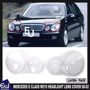 RMERCEDESECLASSW2102000-2002PAIRRIGHTLEFTFRONTHEADLIGHTLENSCOVER