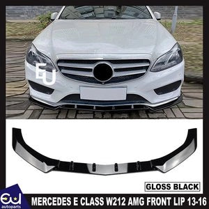 RMERCEDESECLASSW212AMGLINE4DOORSFRONTSPLITTERLIPGLOSSBLACK13-16
