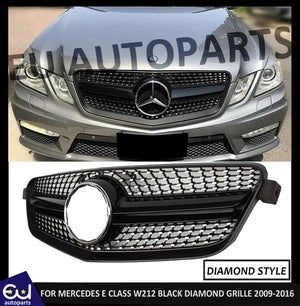 RMERCEDESECLASSW212S212FRONTGLOSSBLACKDIAMONDGRILLEGRILL2009-2013