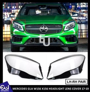 RMERCEDESGLAW156X156FRONTLEFTRIGHTPAIRHEADLIGHTLENSCOVERS2017-2019