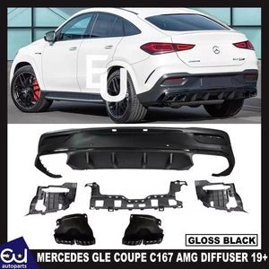 RMERCEDESGLECOUPEC167AMGGLE63STYLEREARDIFFUSER&BLACKTAILPIPES19+