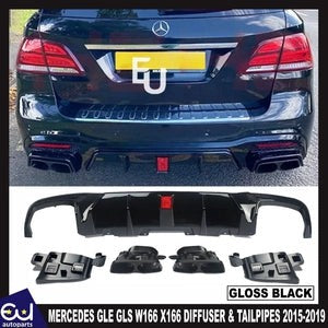 RMERCEDESGLEGLSW166X166REARDIFFUSERWITHLIGHT&TAILPIPESBLACK15-19