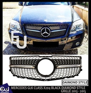 RMERCEDESGLKX2042013-2015GTFRONTGRILLESPORTCHROMEBLACKDIAMOND