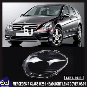RMERCEDESRCLASSW25106-09LEFTPASSENGERSIDEFRONTHEADLIGHTLENSCOVER