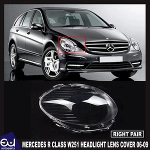 RMERCEDESRCLASSW2512006-2009RIGHTDRIVERSIDEFRONTHEADLIGHTLENSCOVER