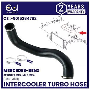 RMERCEDESSPRINTER2.2CDIINTERCOOLERTURBOHOSEPIPEA90152835821995-2006