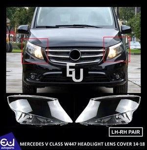 RMERCEDESVCLASSW447HEADLIGHTLAMPGLASSLENSCOVERLEFTRIGHTSIDE14-18