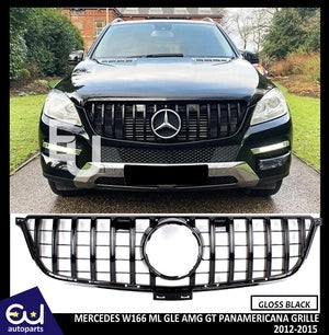RMERCEDESW166MCLASSMLGTPANAMERICAFRONTGRILLEGRILLGLOSSBLACK12-15