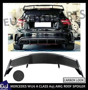 RMERCEDESW176ACLASSA45AMGLOOKREARROOFSPOILERHOODSTYLECARBONLOOK