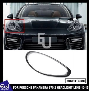 RPORSCHEPANAMERA9702013-2015HEADLIGHTGLASSLENSCOVERRIGHTDRIVERSIDE