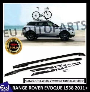 RRANGEROVEREVOQUE2011+L538BLACKALUMINIUMROOFRAILSRACKBARSOEMFIT