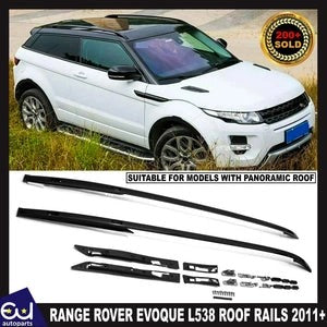 RRANGEROVEREVOQUE2011+L538BLACKALUMINIUMROOFRAILSRACKBARSOEMFIT