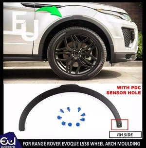 RRANGEROVEREVOQUEL53811-18W/PDCRIGHTMOULDINGFRONTWHEELARCHTRIM