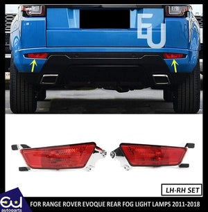 RRANGEROVEREVOQUEL538L+RREARBUMPERREFLECTORFOGLIGHTREDLENS2011-18