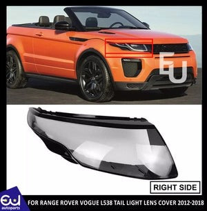RRANGEROVEREVOQUEL538RIGHTDRIVERSIDEHEADLIGHTLENSCOVERLAMP12-18