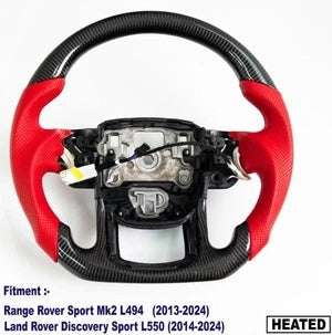 RRANGEROVERSPORTDISCOVERYSPORTHEATEDSTEERINGWHEELREALCARBONFIBER