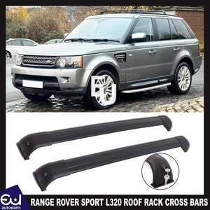 RRANGEROVERSPORTL320CROSSBARSROOFRACKRAILSBLACKANTITHEFT05-13