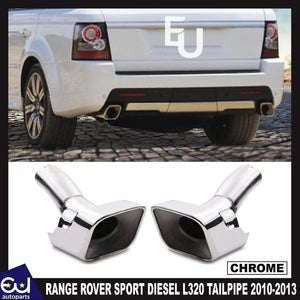 RRANGEROVERSPORTL320DIESELCHROMEEXHAUSTTAILPIPETAILPIPEPAIR10-13