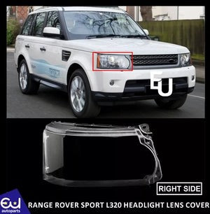 RRANGEROVERSPORTL320RIGHTDRIVERSIDEHEADLIGHTLENSHEADLAMPCOVER09-13