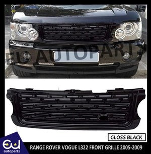 RRANGEROVERVOGUEL322SVASTYLEFRONTGRILLEGLOSSBLACK&CHROME2005-2009