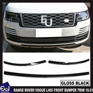 RRANGEROVERVOGUEL405AUTOBIOGRAPHYFRONTBUMPERTRIM3PIECEBLACK18-21