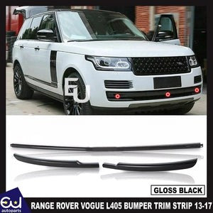 RRANGEROVERVOGUEL405BUMPERTRIMSTRIP3PIECEGLOSSBLACK2013-17STEALTH
