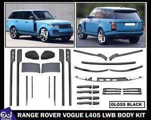 RRANGEROVERVOGUEL405FULLGLOSSBLACKGRILLETRIMPANELBODYKIT2018-2021