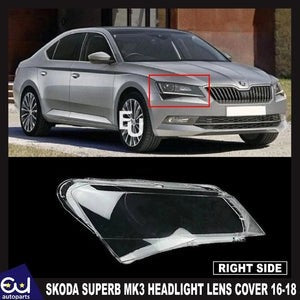 RSKODASUPERBMK3RIGHTDRIVERCLEARHEADLIGHTLENSSHELLLAMPSHADE16-2018