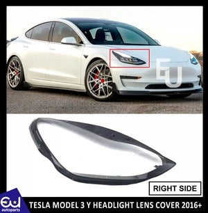 RTESLAMODEL3YHEADLIGHTLENSHEADLAMPCOVERRIGHTDRIVERSIDE2016ONWARDS