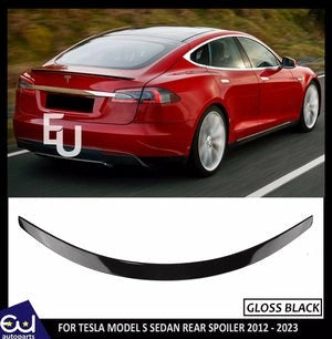 RTESLAMODELSSEDAN12-2023GLOSSBLACKREARTRUNKBOOTLIPSPOILERWINGLIP