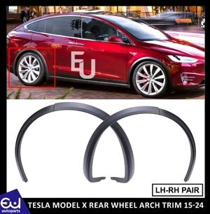 RTESLAMODELXREARPAIRFENDERWHEELARCHMOULDINGTRIM2015-2024