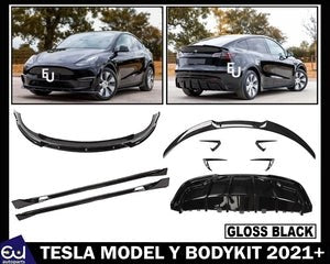 RTESLAMODELYBODYKITBODYKITFRONTLIPDIFFUSERSIDESKIRTGLOSSBLACK21+