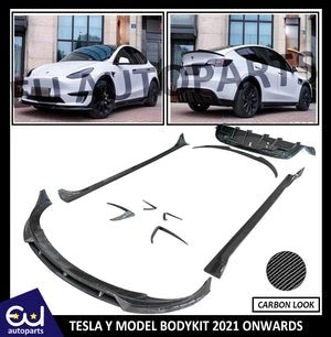 RTESLAMODELYBODYKITBODYKITFRONTLIPSPLITTERDIFFUSERSKIRTCARBONLOOK