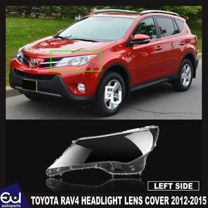 RTOYOTARAV4LEFTPASSENGERCLEARHEADLIGHTLENSSHELLLAMPSHADE2012-2015