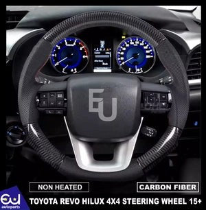 RTOYOTAREVOHILUX4X42015ONWARDREALCARBONFIBERLEATHERSTEERINGWHEEL