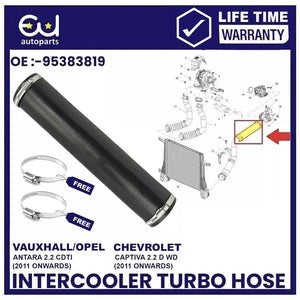 RVAUXHALLOPELANTARACHEVROLETCAPTIVA2.2CDTIINTERCOOLERTURBOHOSEPIPE
