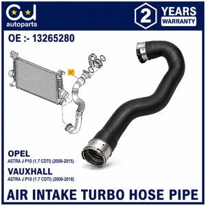 RVAUXHALLOPELASTRAJMK61.7CDTILEFTINTERCOOLERPIPE132652802009-2018